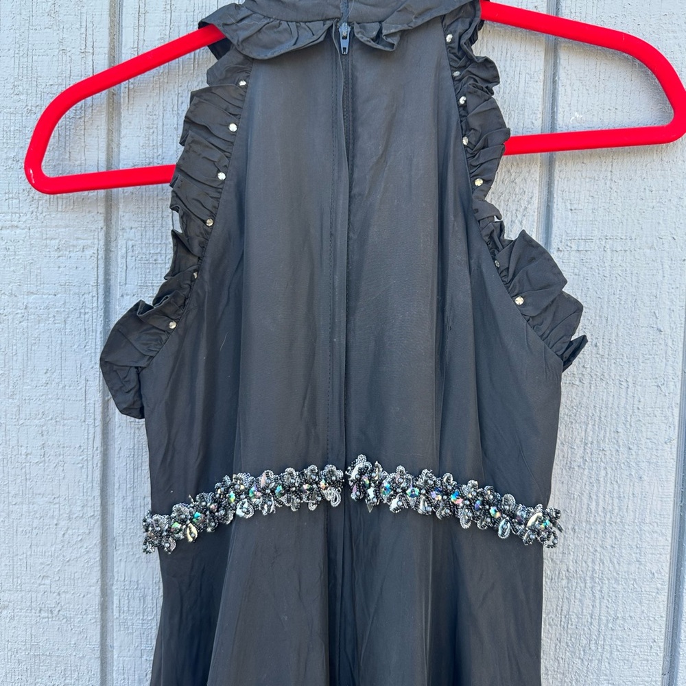 Vintage 70’s Denise L Black Taffeta Formal Gown - Picture 14 of 16